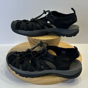 Keen Womens Whisper Closed Toe Water Shoes Trail Sandals Black Quick Dry Size 7